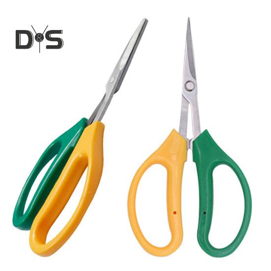 Foarfece de tundere din oțel inoxidabil cu mâner moale Mașini de tuns de grădină multifuncționale cu cap înclinat sau drept pentru tăierea fructelor de grădină