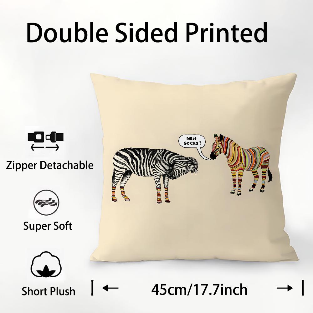 S-Smith Mode P-Paul Kissenbezug Plüschstoff Weich Beidseitiger Druck Sofakissenbezug Zierkissenbezüge