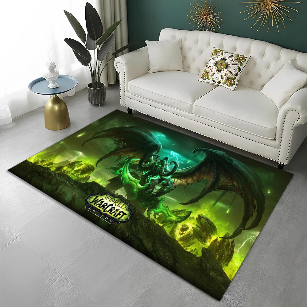 WOW Game World of Warcraft Gamer HD Teppich für Zuhause Wohnzimmer Schlafzimmer Sofa Fußmatte Dekor, Kinderteppich Rutschfeste Bodenmatte