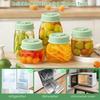 6 Pcs Silicone Mason Jar Lid Leak-proof Silicone Replacement Lid with Straw Hole and Stopper Plug Dual Sided Design Drinking Lid