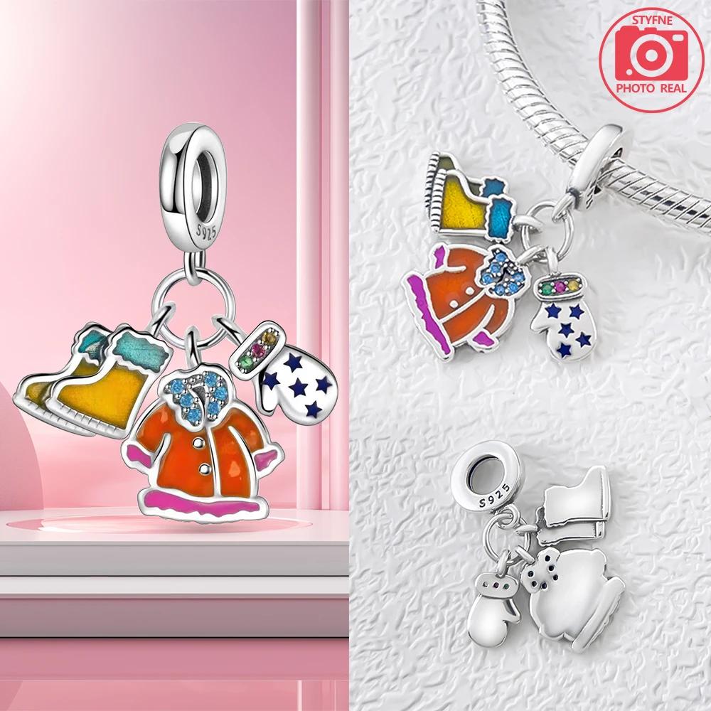 Christmas Snowman Pendant Copper Plated For Charms Copper Plated Original Bracelet For Jewelry Making