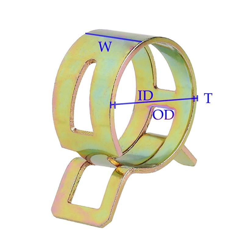 Water Pipe Tube Clamps Fuel Replacement Air Hose 65Mn Spring Steel Set