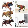 Funny Animal Statue Resin Sculpture Table Centerpiece Decor Graffiti Cow Figurine for Bookshelf Dining Room Porch Bedroom Home