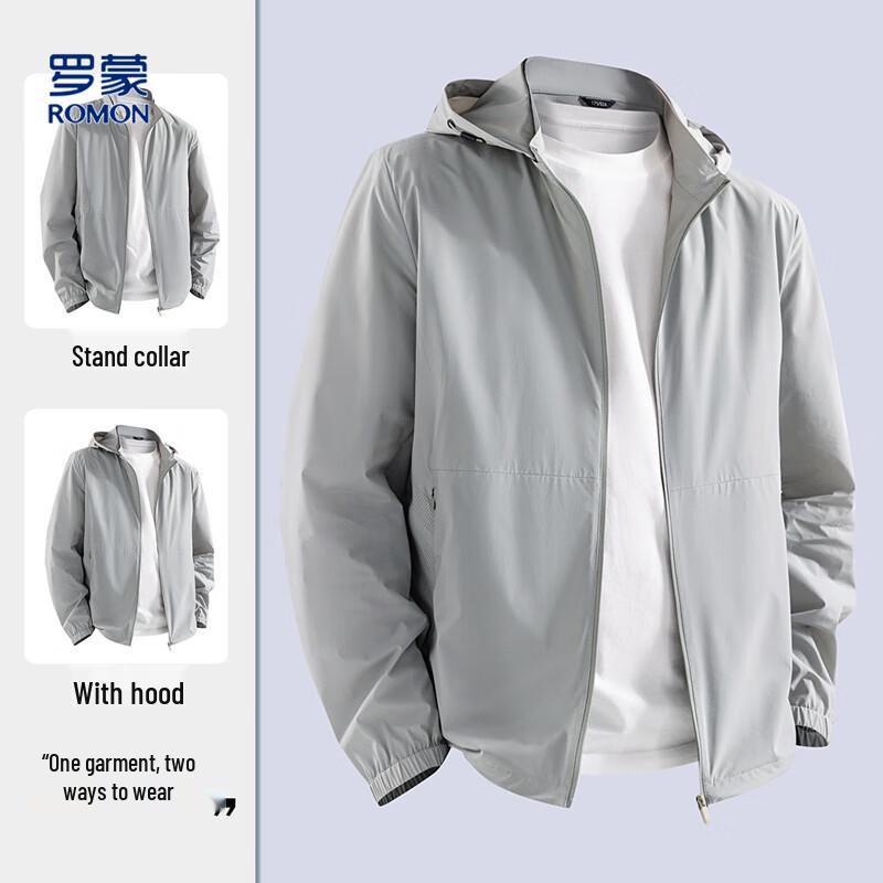 

Romon Men s Detachable Hood Casual Jacket 3XL