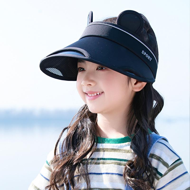 Kinder Sonnenhut mit Bärenohren und zusätzlichem atmungsaktivem Visier für den Sommer zum Spielen im Freien