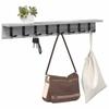 Wall Mounted Nightstand Grey Sonoma 80 x 10.5 x 10.5 cm