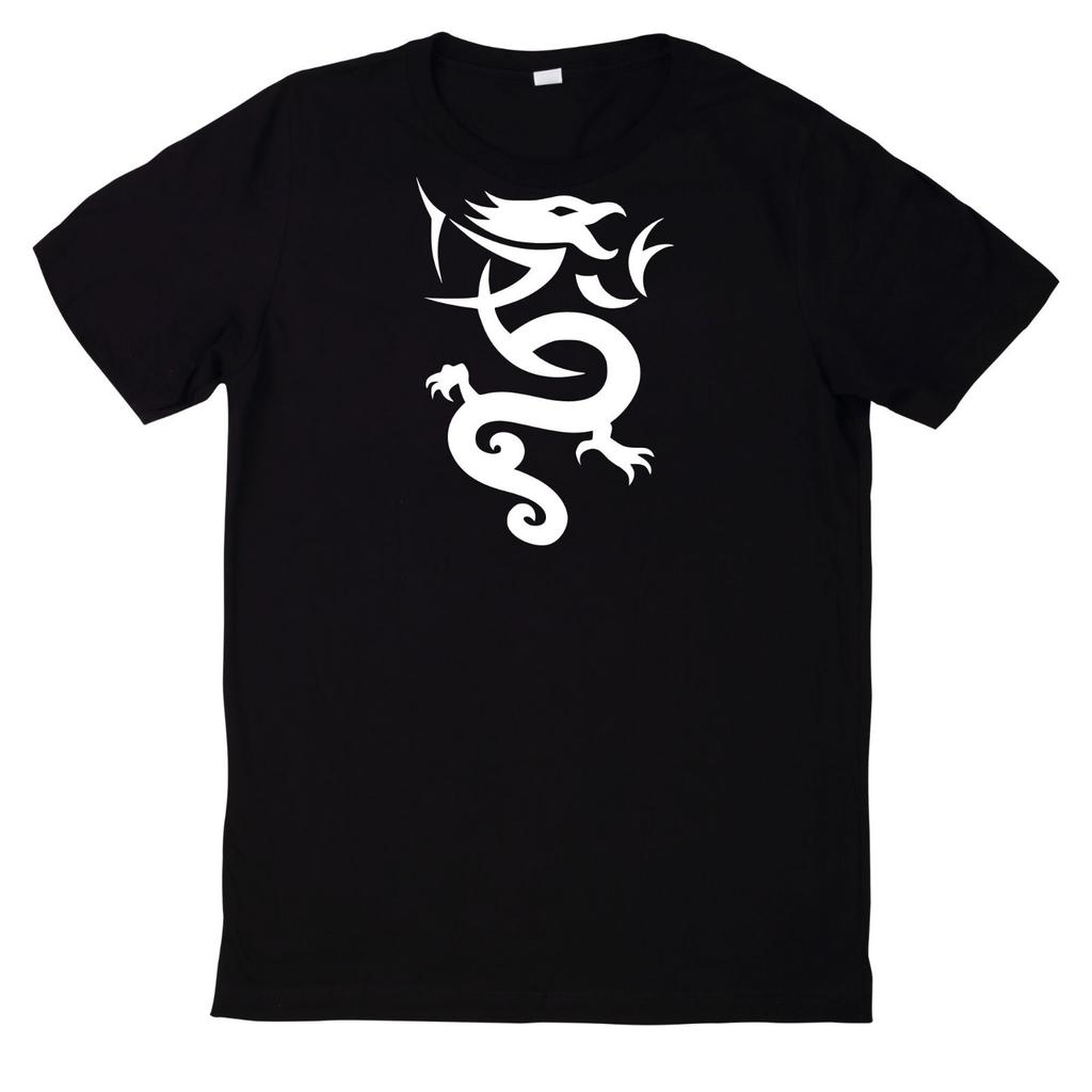T-Shirt Tribal Dragon Drachen Drache Tattoo Mystical Motif CottonWill Be Opened In a New Window or Tab