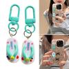 Small Flip Flop Keychain Cute Shoe Pattern Key Rings Resin Texture Assorted Colors Key Holder Suitable for Women Boy