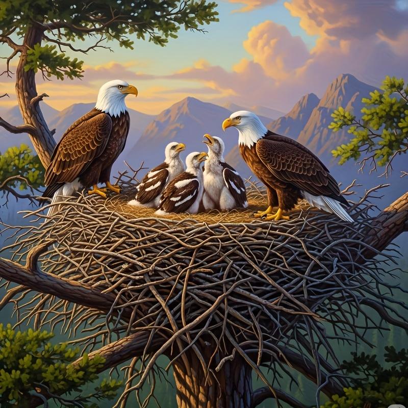 Latest Creative Eagle's Nest Love Diamond Painting Kit, Round Drill Art, DIY Full Drill Canvas, Diamond Art Painting Mosaic Craft, Handmade Craft Gift