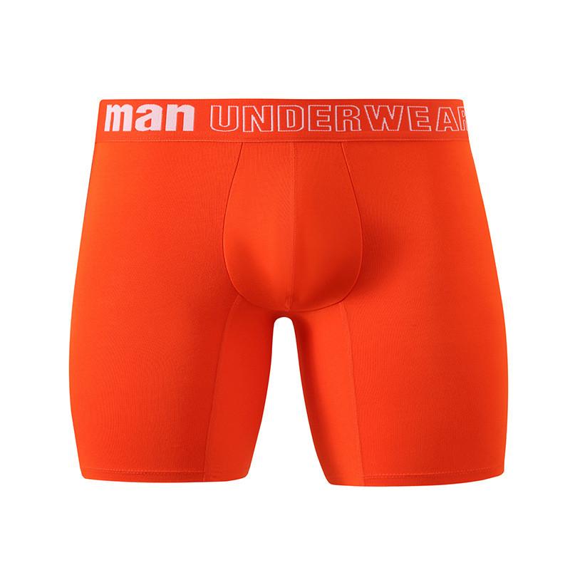 Men Bamboo Fiber Long Underwear Plus Size Thin Breathable Antibacterial Mid Waist Loose Boxers For Men