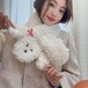 Dog Shaped Cross Neck Warmer Cute Warm Neckerchief Neck Cover Cartoon Cross Neck Scarf  Female