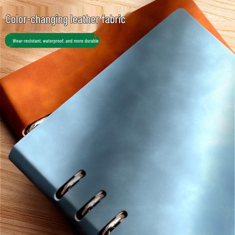 A5 Leather Loose-Leaf Notebook with Removable Cover & Magnetic Buckle