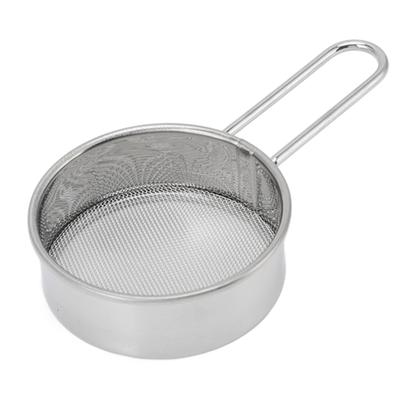 Flour Sieve Strainer 304 Stainless Steel Lightweight Easy Cleaning Ergonomic Handle Mesh Round