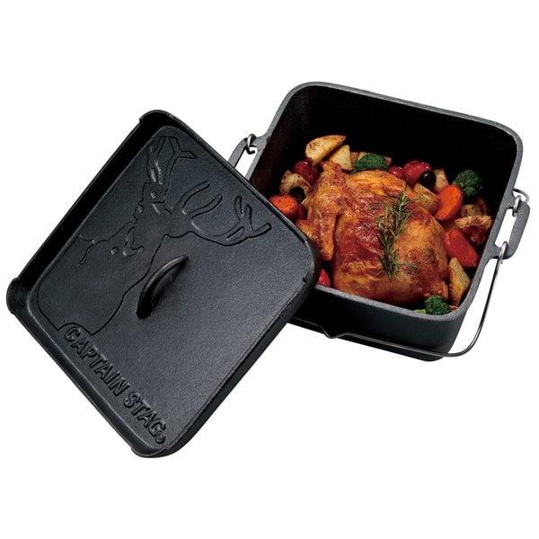 Captain Stag Captain Stag Ug 3071 [square Dutch Oven 25cm]