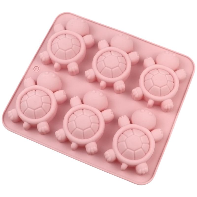 6-Cavity Turtle Silicone Mold, Food Grade Baking Pan for Mousse, Cake, Soap, Candle, DIY Craft