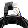 High-Power 10A Three-Pin Power Cord with Plug and Bare End, 2.5mm² Thickness