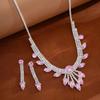Bridal Rhinestone Necklace & Earrings Set - Evening Wedding Jewelry Accessories