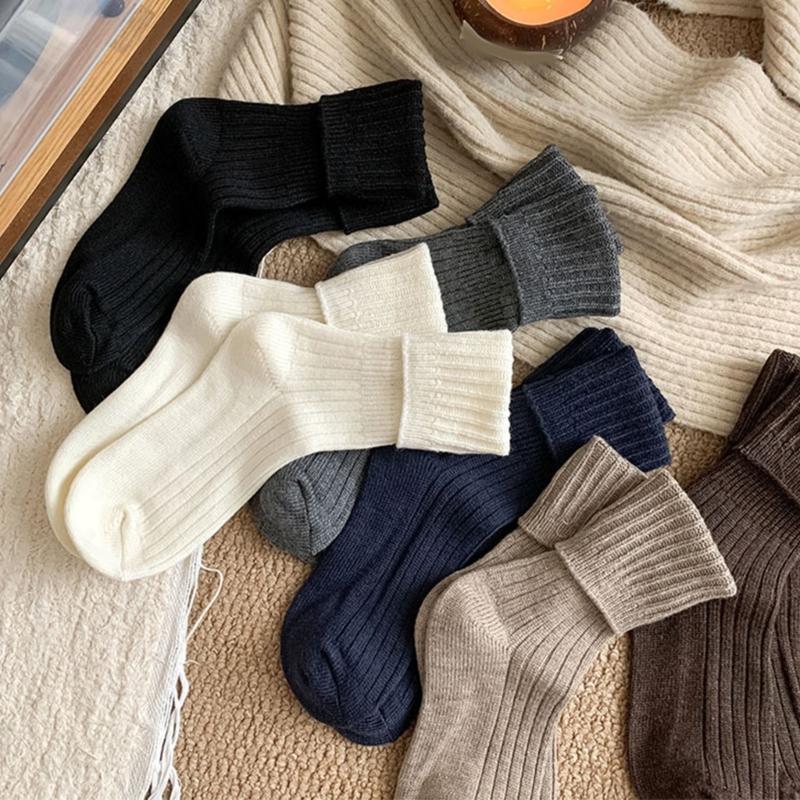 Wool Socks Men Winter Thermal Wool Hiking Socks Thick Warm Crew Socks Cotton Boot Socks Casual Dress Socks Ankle Socks