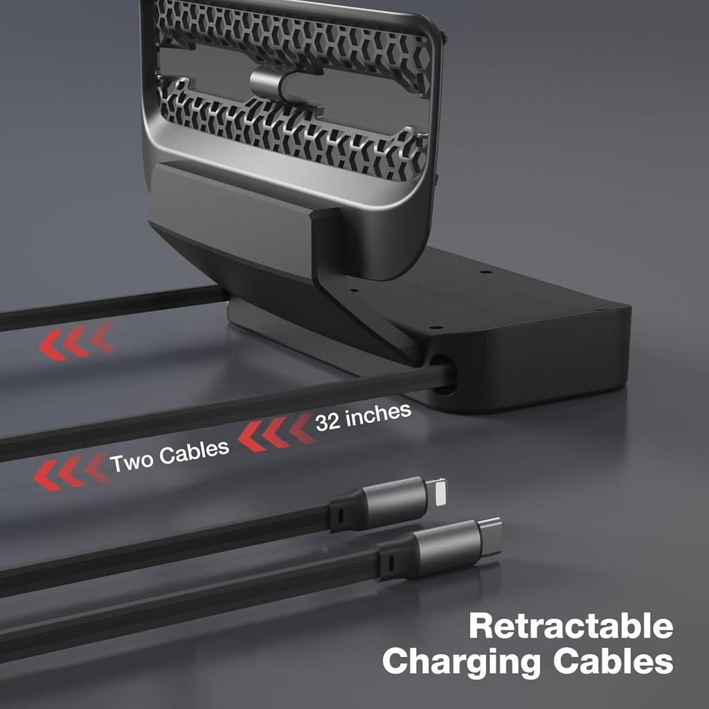 Retractable Cord Car Phone Charger For Tesla Model 3 Model Y    2024, THELIFELICIOUS Interior Accessories Rear Air Outlet Expansion Dock With Fast