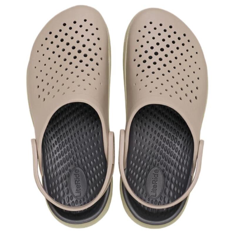 Crocs EVA Simple and Comfortable Hole Shoes Unisex Taupe
