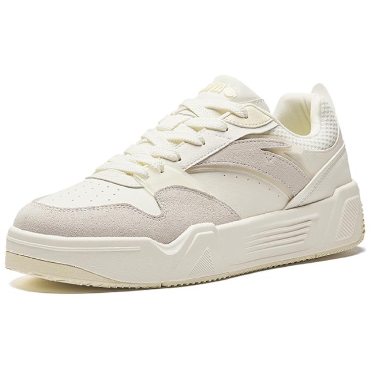 New Anta C37 Series Height Increasing Lightweight Low Top Skateboard Shoes Men's Beige Gray 912438037-1
