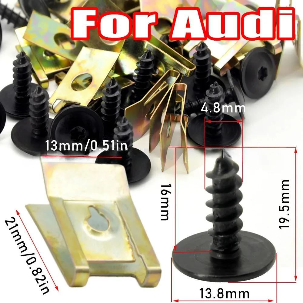 Car Interior Modification Accessories 11 Pcs Automotive U Clips – Metal Screw Fasteners for Fender Bumper Protection,