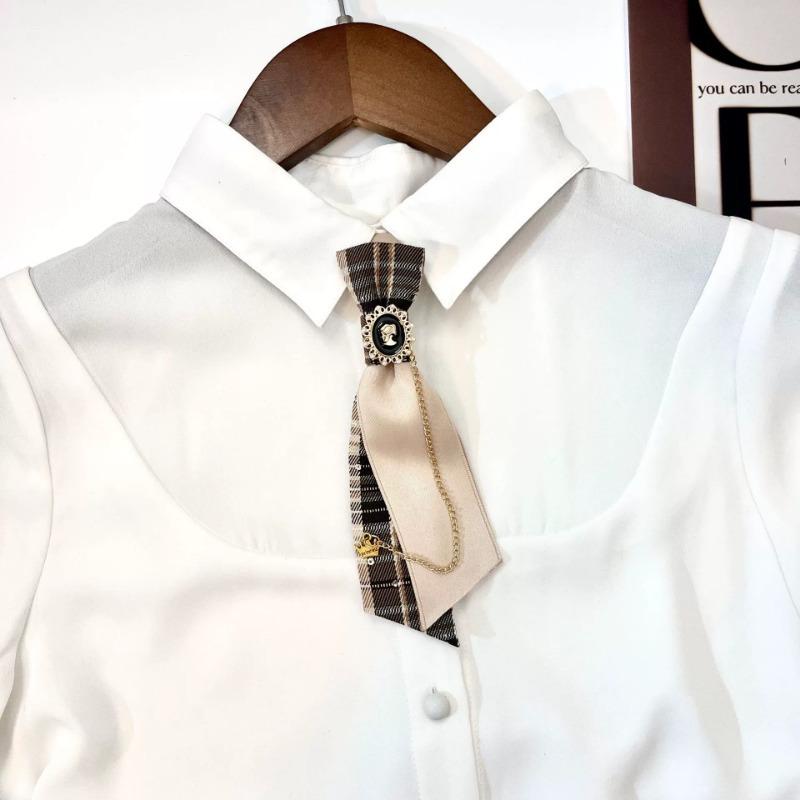 9 Styles Fashion Necktie Metal Chain Crystal Pendant Jewelry Bowtie Evening Adjustable Pre-Tied JK Shirt Decoration Bow Tie