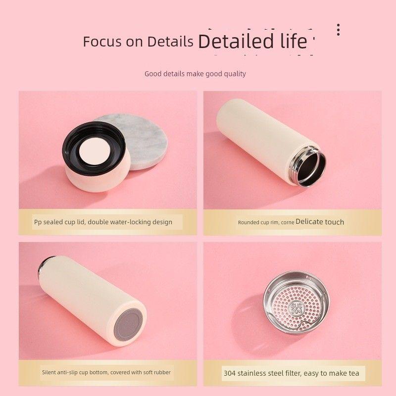 Large-Capacity Thermos Cup with High Aesthetic Value, 304 Stainless Steel Business Straight Cup, Portable Car Cup, Unisex Office Cup, Customizable