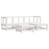 Salon de jardin modulable - Maison Exclusive - 5 pièces - Pin massif - Blanc