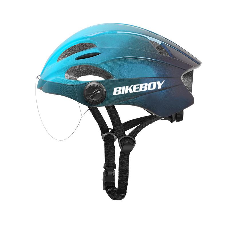 Electric battery car helmet bicycle mountain bike road bike men and women bicycle safety helmet with goggles goggles