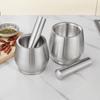 304 Stainless Steel Manual Garlic Press & Grinder - Garlic Mortar, Pestle, Crusher, Paste Maker, Medicine Grinder.