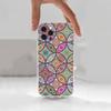 M-Moroccan Tile For iPhone 12,Mini,16,X,17,Plus,11,Max,13,XR,15,Pro,14,SE,XS,Transparent Soft Cover Case
