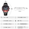 RORIOS Men's Watch, Genuine Leather Band, Colorful Big Face, Fashion Watch, Calendar, Multi-Hand Analog Quartz, Stylish, Cool, Sports Watch, Waterproo