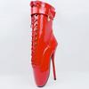 European & American Sexy 18CM Stiletto High Heel Pointed Toe Shiny Ankle Boots, Women's Plus Size 46, Fetish Shoes.