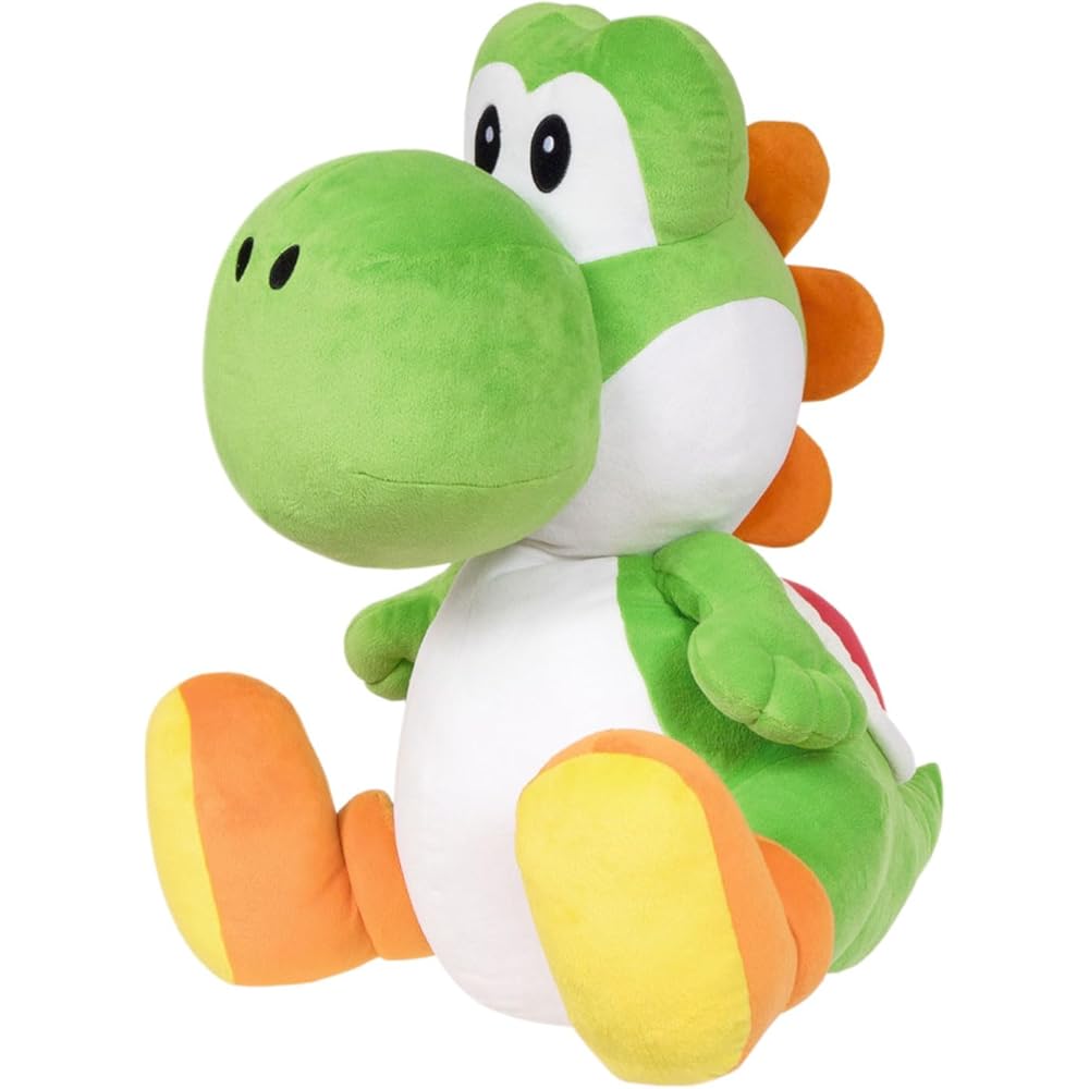 Sanei Boeki Super Mario All Star Collection Yoshi Plush Toy 43x37x49cm Green