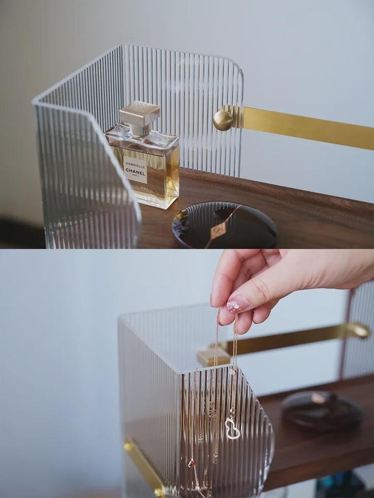 Organizzatore di Lusso in Acrilico per Cosmetici per Lavandino del Bagno o Scrivania