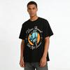 Vintage Classic Scooter Print Casual T-Shirt Unisex Loose Top Pure Cotton T-shirt