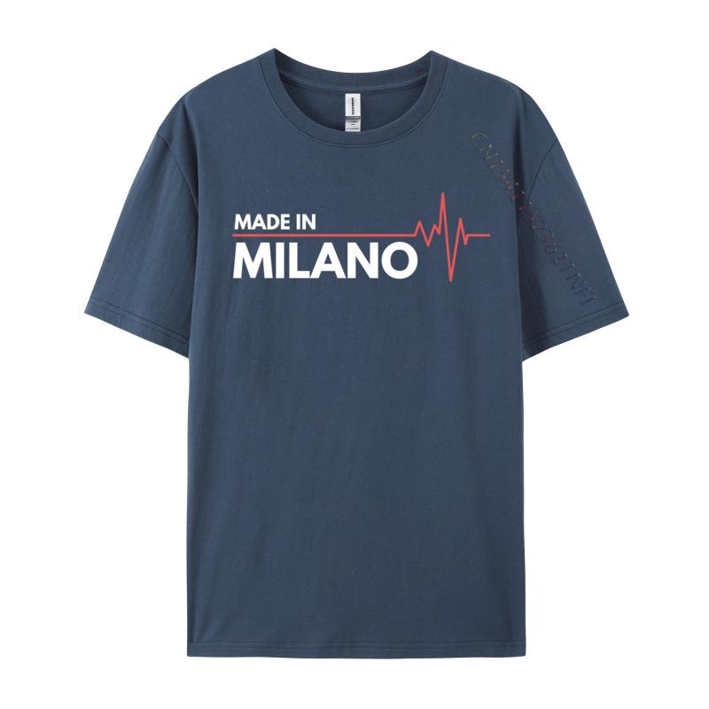 Made In Milano Italy Italia Place Of Birth Heartbeat Tops T Shirt Casual Tops Shirt Funky Printing Unisexs Tshirts Printing