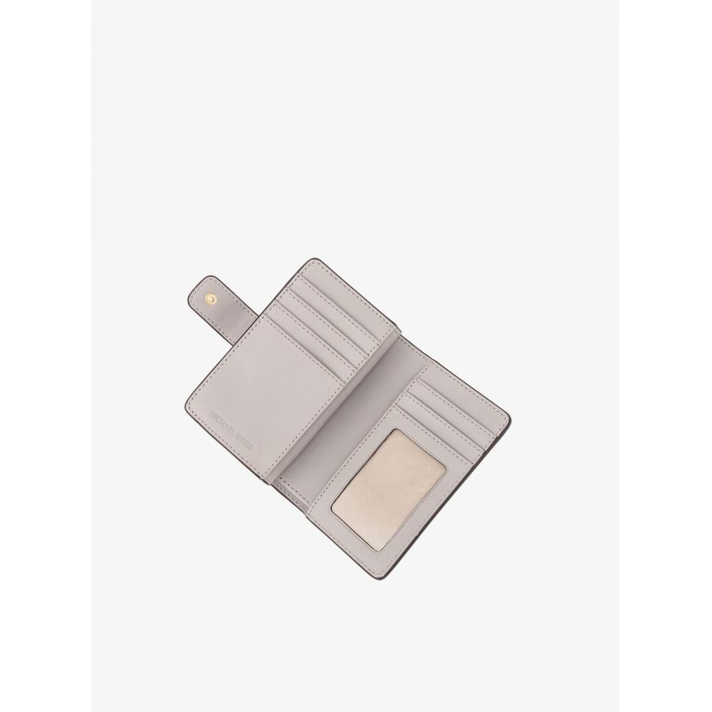 Michael Kors Jet Set Travel Bilfold Zip Coin Wallet Medium   Mk Signature 35f3gtvf2v1999 Optic White