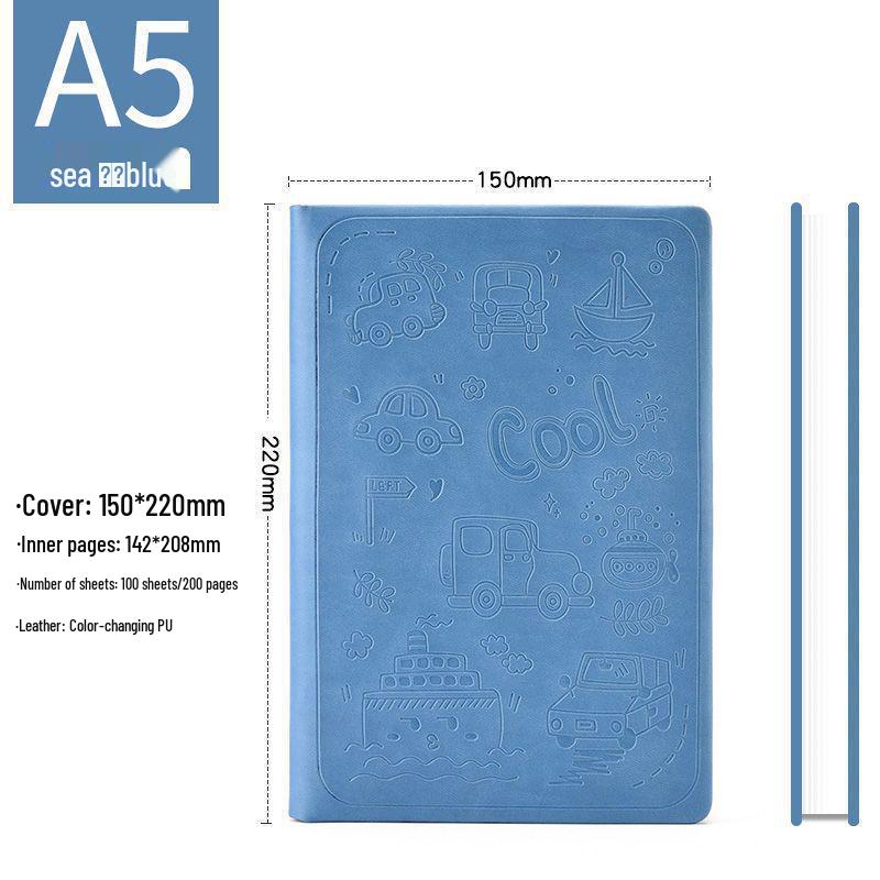 Secure Cartoon Password Diary with Lock - Student Planner Notebook
