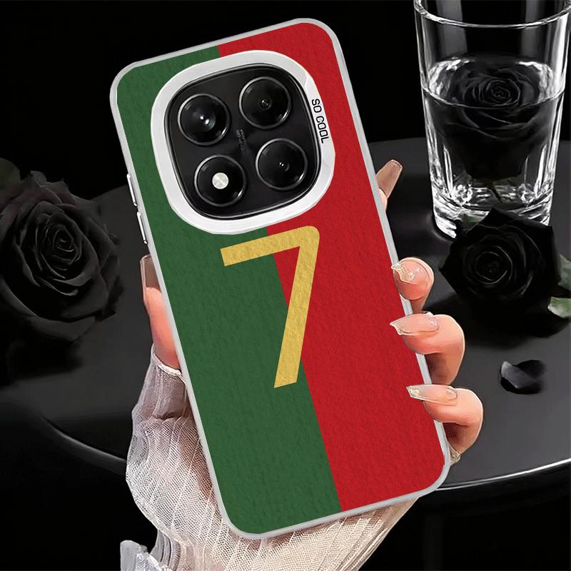 Futbolowy Numer 7 10 19 Odporne na Wstrząsy Etui na Telefon dla Xiaomi Redmi Note 15 14 13 12 Pro Plus 11 11S 11T 5G Pokrowiec Anty Upadkowe Fundas
