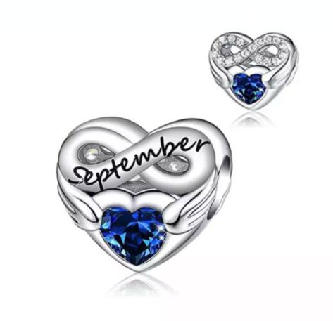 Brand New Copper Metal 12 Month Colorful Birthday Stone Charm Bead Component Bead Components Compatible With European Bracelet High Quality Fine