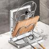 Multi-functional Kitchen Countertop Rack for Pot Lids, Spoons, and Spatulas
