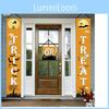 Black Fabric Halloween Hanging Banner With Ghostly Patterns Ideal For Parties And Events
