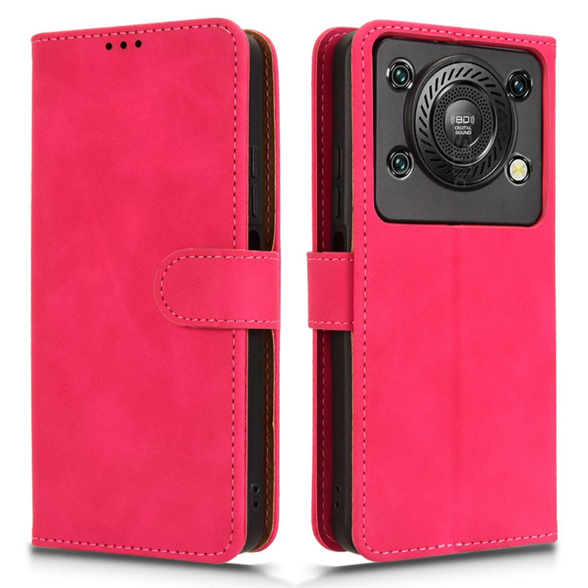 

Для Oukitel C60 Pro/C60 Кожаный чехол-книжка с ощущением кожи, противоударный, кошелек D