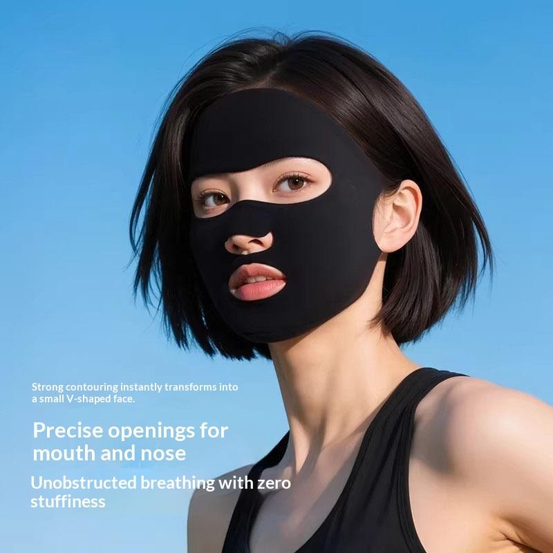 Adjustable Thin Ice Silk Mask Summer Face Cover UV Protection Breathable for Fitness Cycling Sport