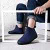 Fashion Rubber Men's Rain Shoes Slip On Waterproof Ankle Boots PVC Rain Boots Work Flat Shoes 2024 Fashion Men's Casual Boots