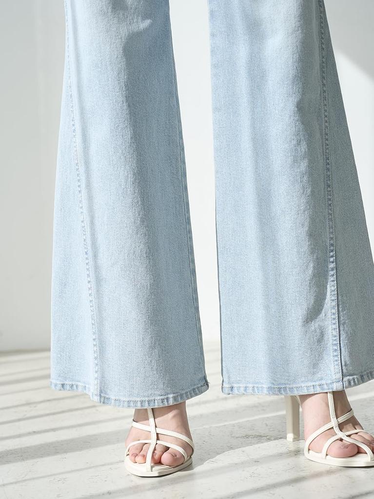 Stretch flare denim pants SWFP252179LBLU1