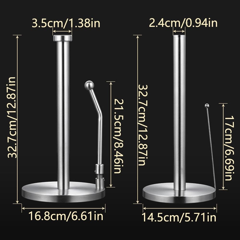 Weighted Base Paper Holder Stainless Steel Napkins Rack Practical Freshness Film Shelf  Bathroom