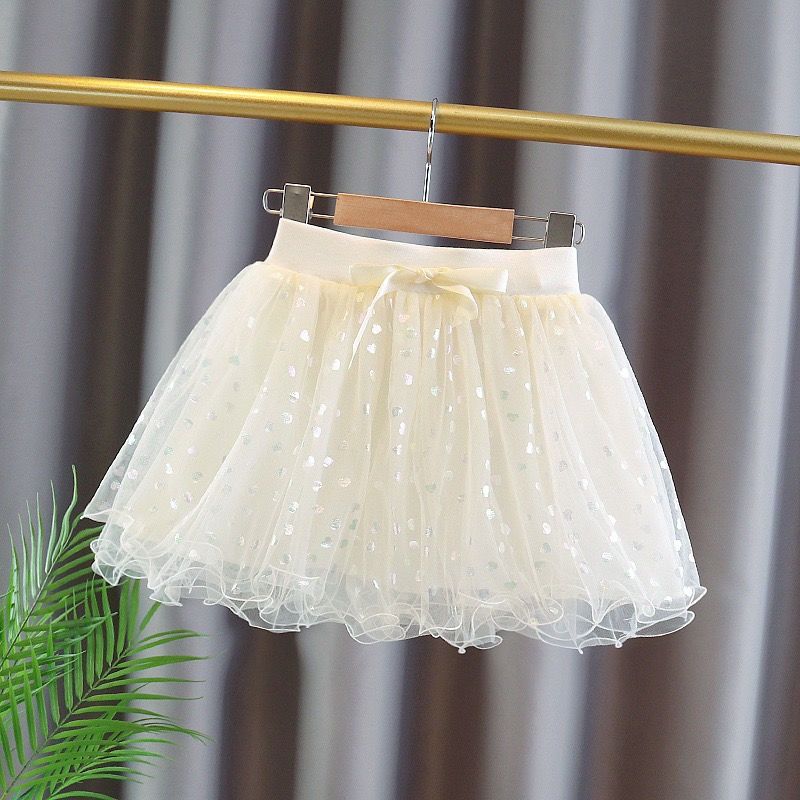 Flickors tryckta kjol Kort kjol Sommar Barns prinsesskjol Flickors chiffongkjol Fluffig kjol